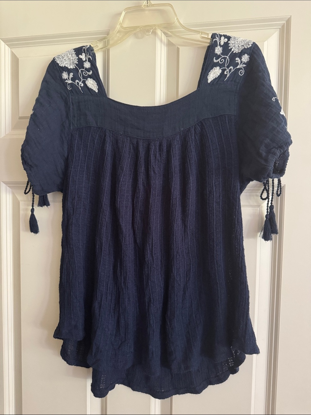 For @barbara3ktpb Lucky Brand Embroidered Navy - Picture 2 of 11